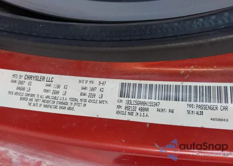 2008 Dodge Avenger Sxt z USA, uszkodzony, nr VIN 1B3LC56R08N155347